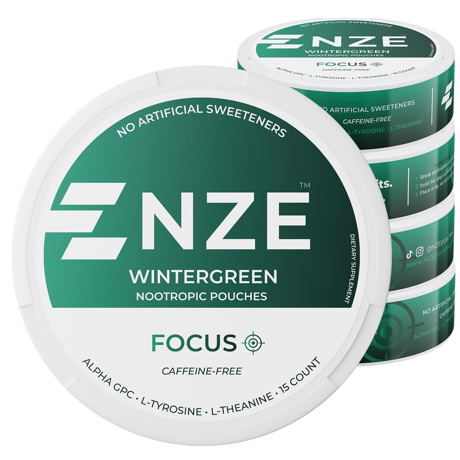 Amazon.com: NZE Caffeine Free Nootropic Pouches (Wintergreen